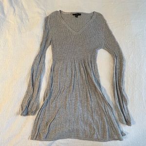 Grey sweater dress